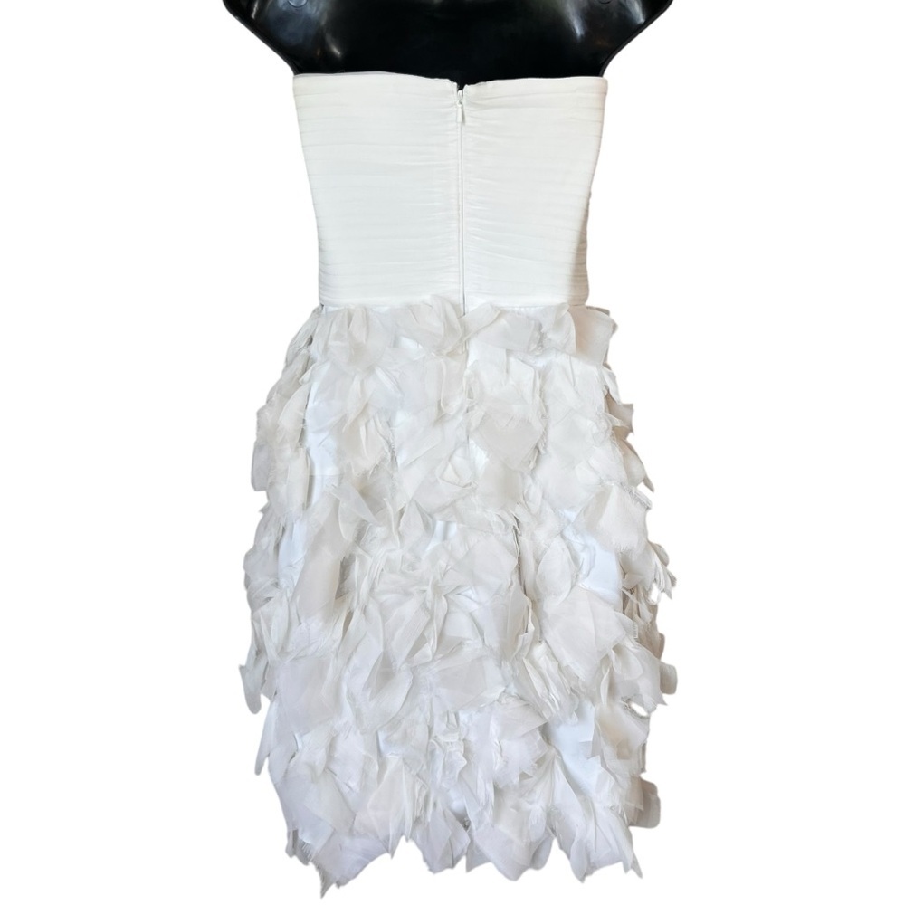 Tadashi Shoji SILK Strapless Ruffle Skirt Silk Chiffon Swan Dress Style OC487M - Picture 14 of 14